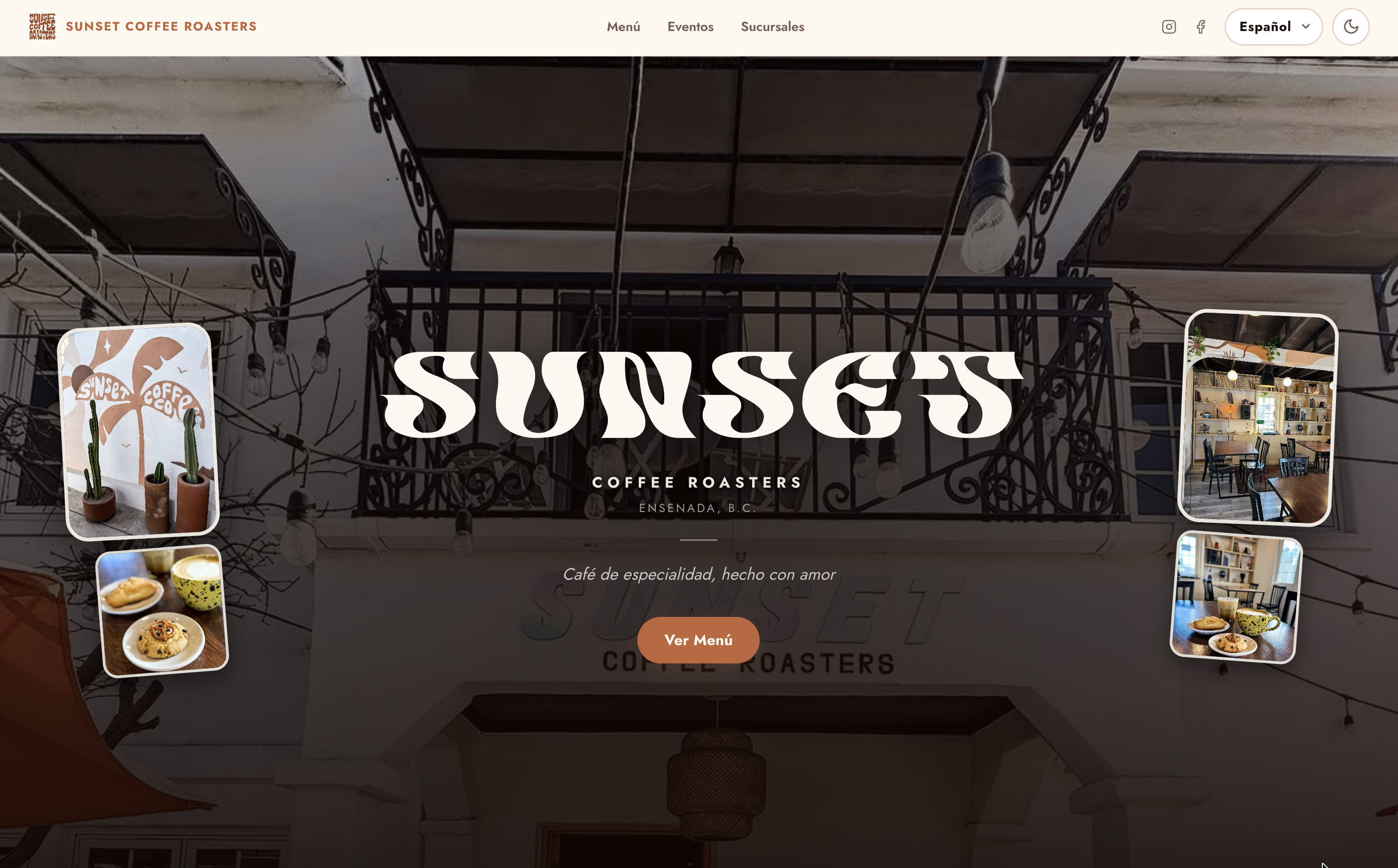Sunset Coffee Roasters — bilingual café landing page